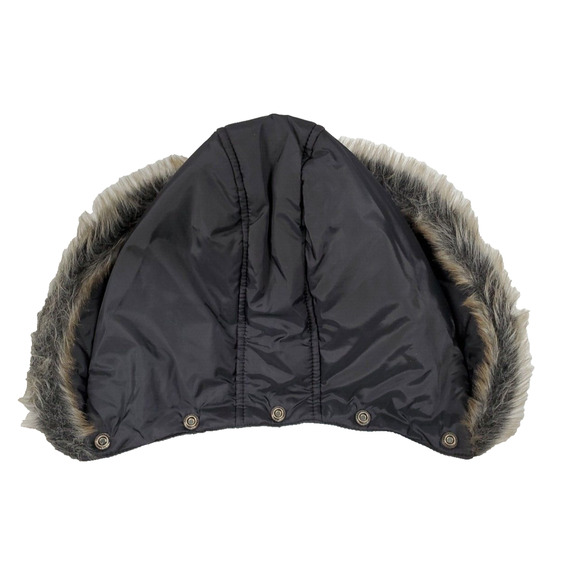 ROXY Womens Hooded PUFFER VEST Black Removable Fur Trimmed Hood Size Large - Picture 13 of 14